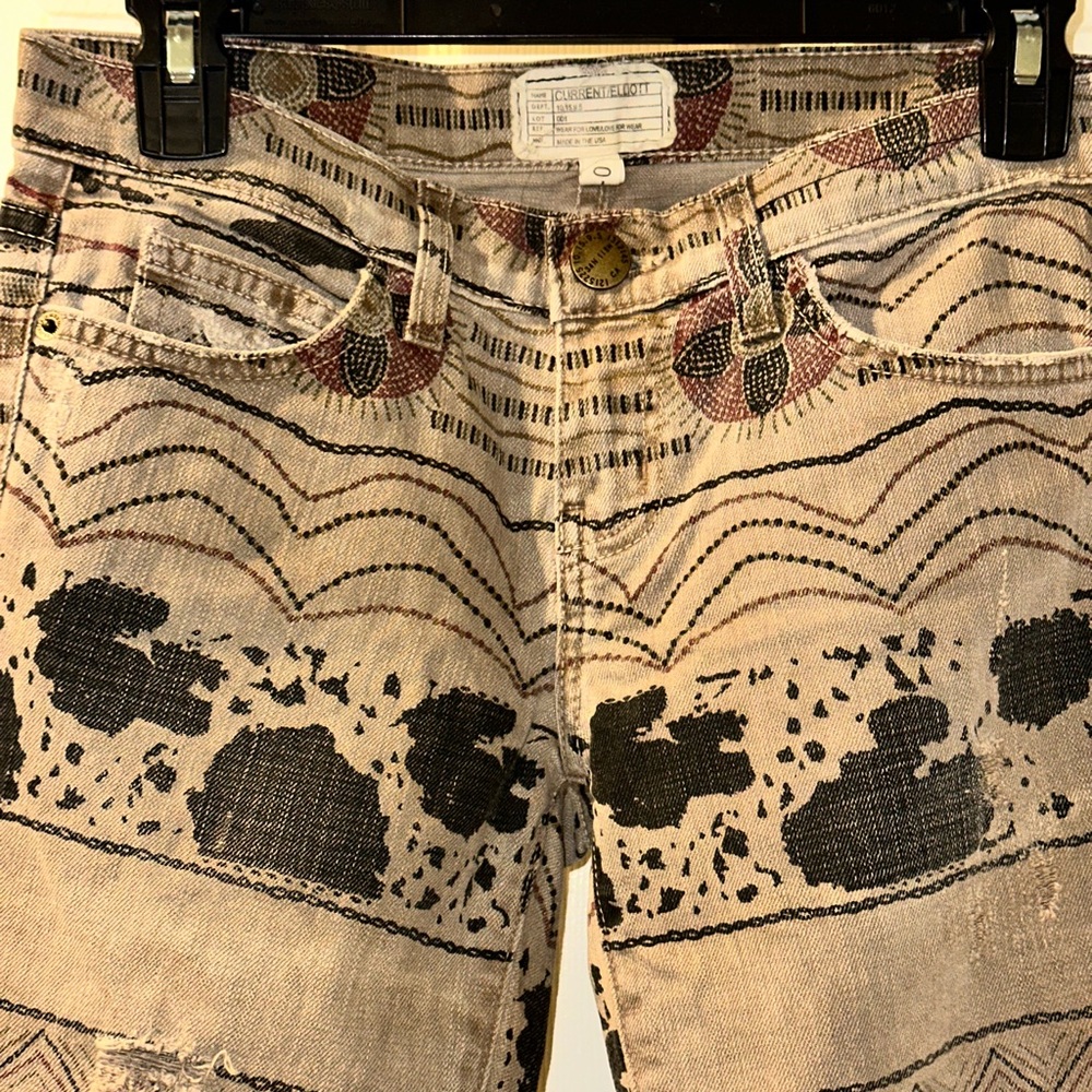 Current Elliott camo inspired skinny leg jeans size 26